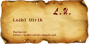 Loibl Ulrik névjegykártya
